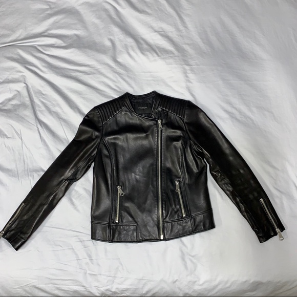 MARC NEW YORK Selena Black Moto Leather Jacket - Picture 5 of 8